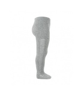 Grå strømpebukser fra Cóndor med hulmønster - grå