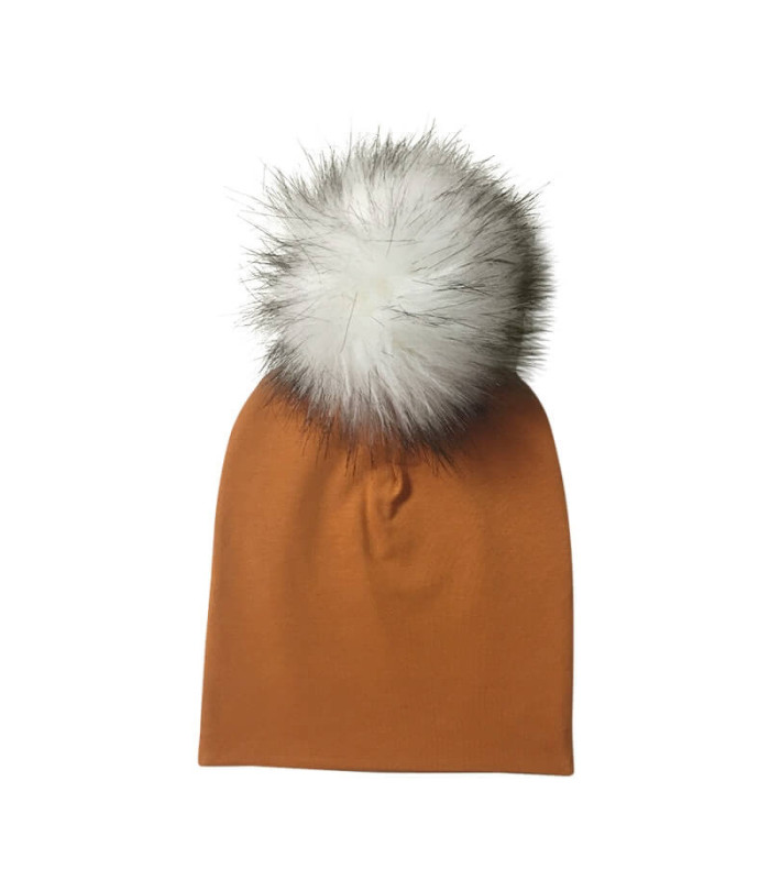 Hue med hvid kvast - grøn