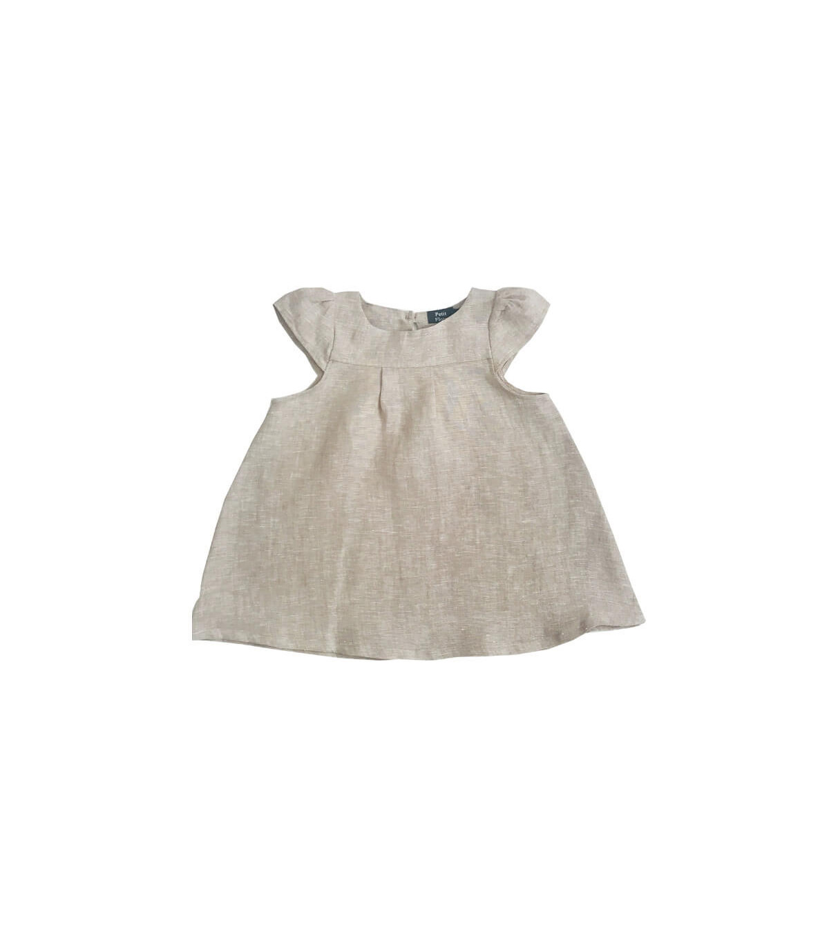 Hør kjole - beige - Petitflora