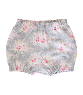 Baby shorts i bomuld med blomsterprint og elastisk talje