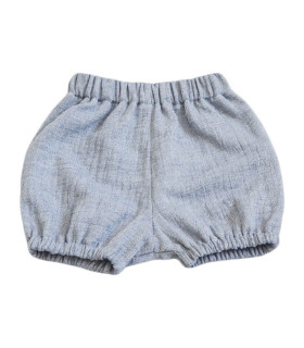 Shorts til børn i denimblå bomuld med elastisk talje