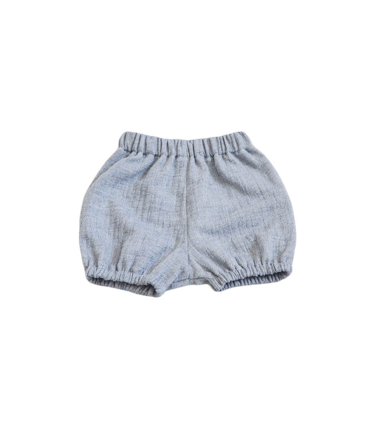 Shorts til børn i denimblå bomuld med elastisk talje