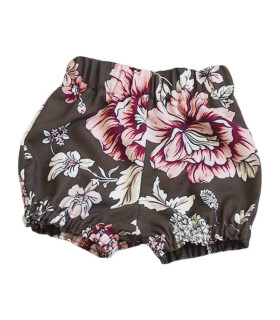 Shorts til børn i blød viskose med elastik og blomsterprint