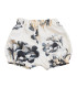 Bløde shorts til børn i viskose med blomsterprint og elastisk talje