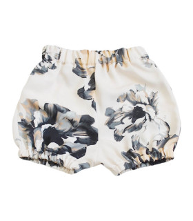 Bløde shorts til børn i viskose med blomsterprint og elastisk talje