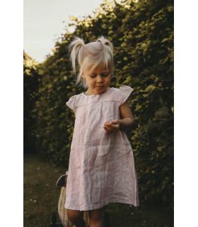 Hør kjole - Rosa - Petitflora