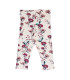 Creme leggings til børn i økologisk bomuld med blomsterprint