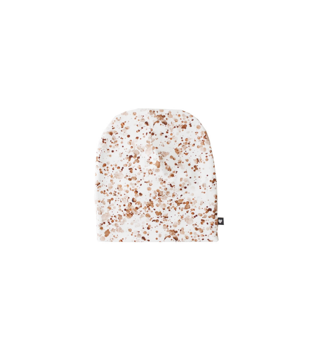 Hvid beanie hue med gyldent splashprint