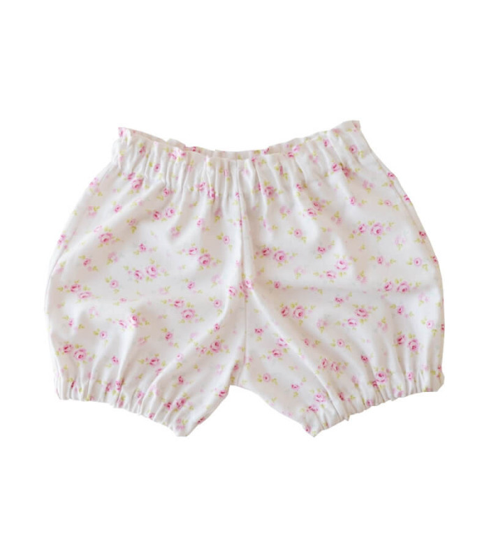 Baby bloomers i creme bomuld med blomsterprint fra Petitflora