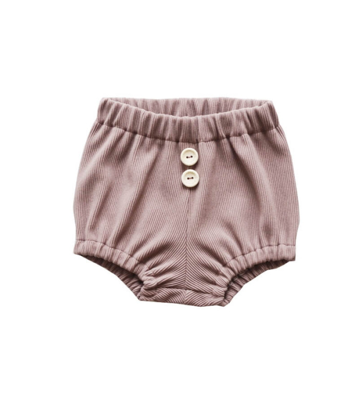 Baby bloomers i lyngfarvet rib fra Petitflora
