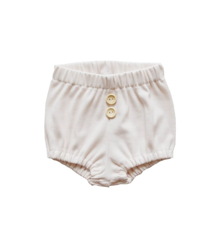 Baby bloomers i offwhite rib fra Petitflora