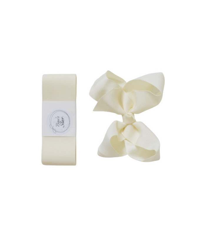 bows-by-stær-dåbsbånd-med-sløjfe-råhvid
