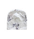 Cremefarvet beanie hue med blomsterprint