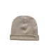 Beige beanie hue til børn i blød rib jersey