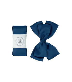 bows-by-stær-dåbsbånd-med-sløjfe-navy-blå