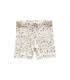 Cykelshorts til børn i blød bomuld med blomsterprint og elastisk talje