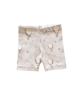 Cykelshorts til børn i gråbeige med luftballonprint fra Petitflora
