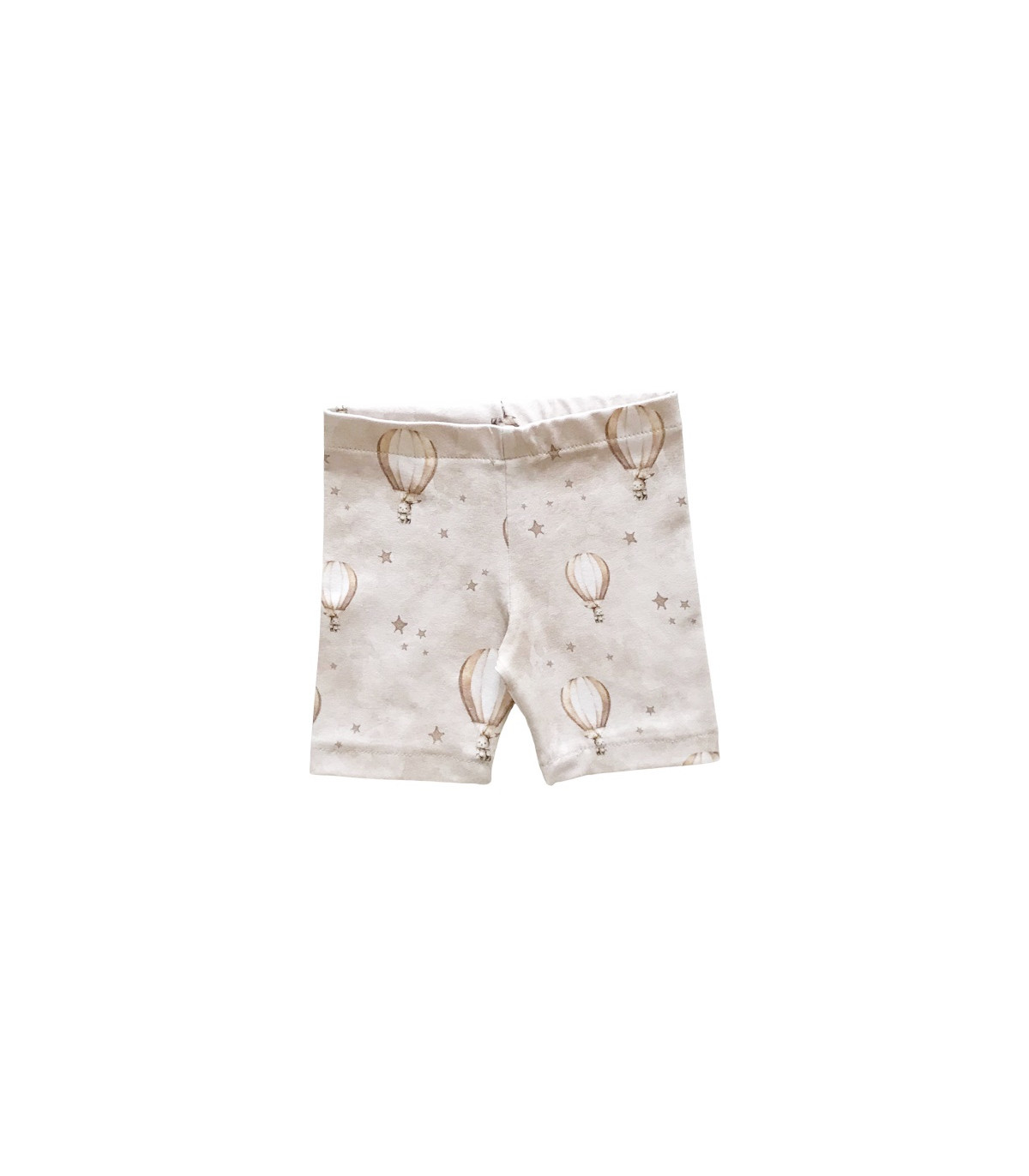 Cykelshorts til børn i gråbeige med luftballonprint fra Petitflora