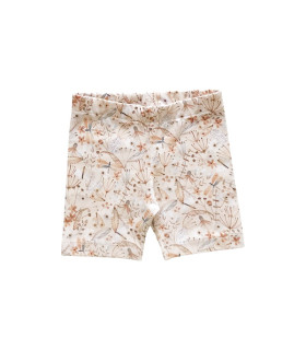 Beige cykelshorts til børn med sommerfugleprint