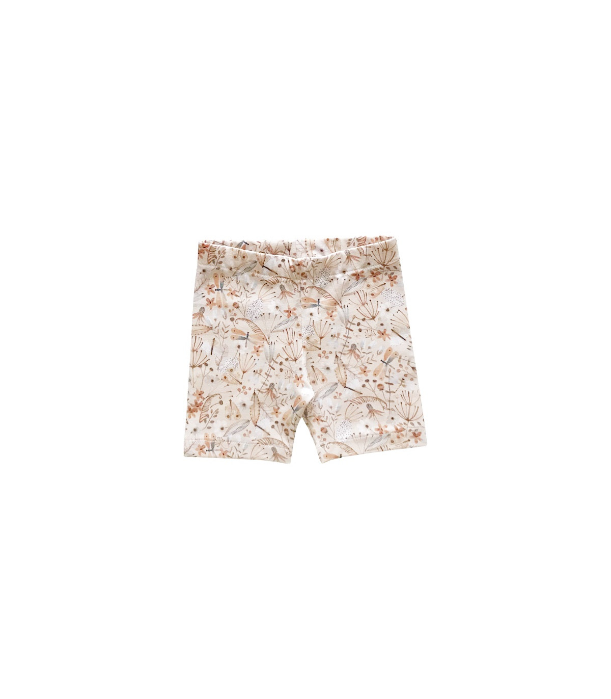 Beige cykelshorts til børn med sommerfugleprint