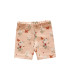 Cykelshorts til børn i blød jersey bomuld med elastisk talje og blomsterprint